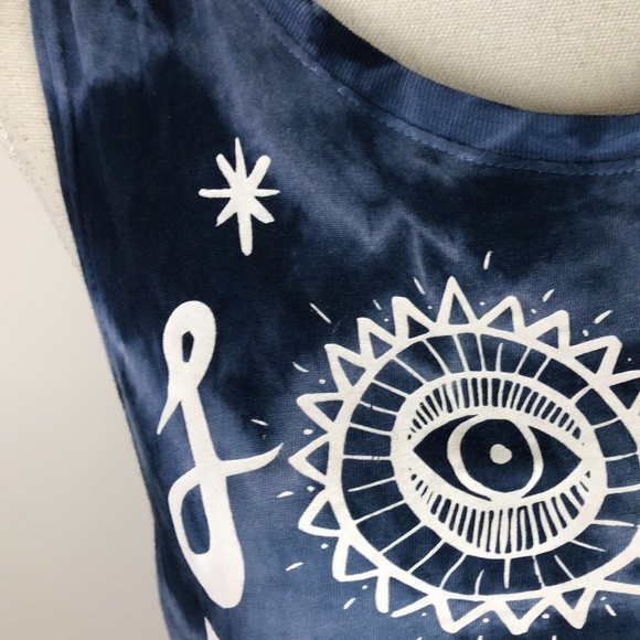Spiritual Gangster Soul Searcher Top Blue Tie Dye - Picture 3 of 7